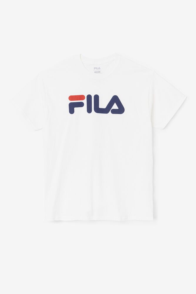 Fila T-Shirt Mens White - Logo - Philippines 3287105-CL